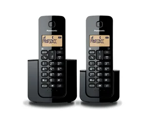 PANASONIC 2 Telefonos Inalambrico - Pantalla de 1.4, Alarma, Stand by, ECO, DECT, negro KX-TGB112MEB