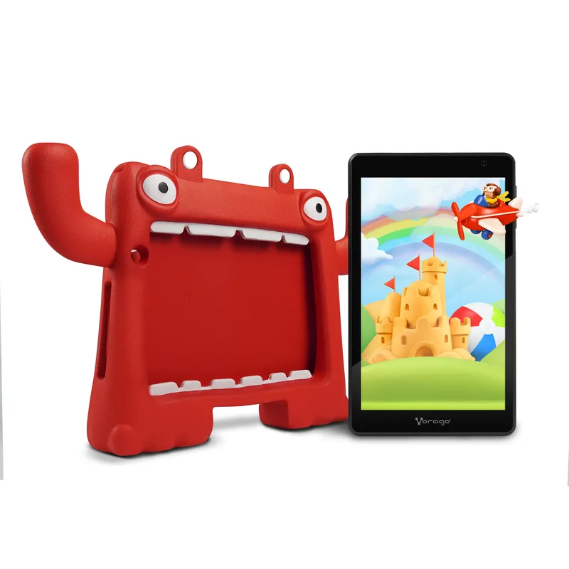Tablet Vorago PAD-8 Kids Android 13 Quadcore 4GB 64GB Dualcam Wifi BT GMS Funda Roja PAD-8-KIDS-RD