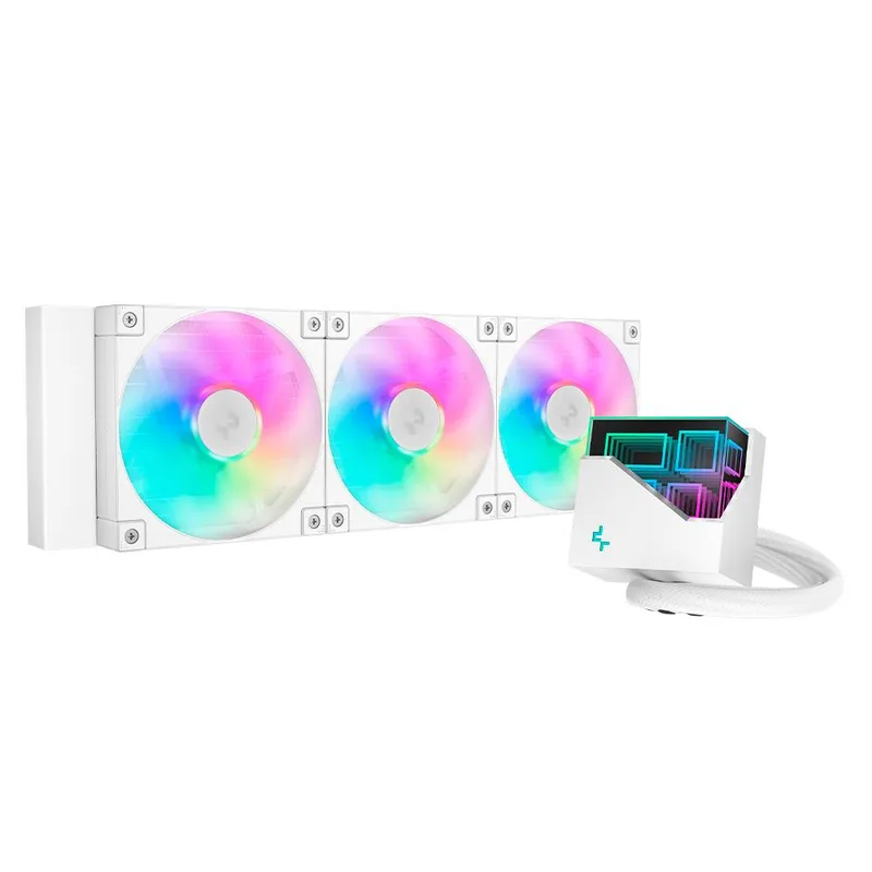 Enfriamiento Liquido DeepCool LT360 ARGB - 3x120mm, 600-2400 RPM Blanco R-LT360-WHAMNC-G-1