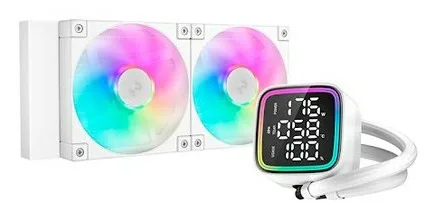 Enfriamiento Liquido Gaming DEEPCOOL LD240 WH (R-LD360-WHDMMN-G-1) - ARGB, Blanco, 240mm, 2400RPM, Socket LGA 1851, 1700/ AM5 2400 RPM