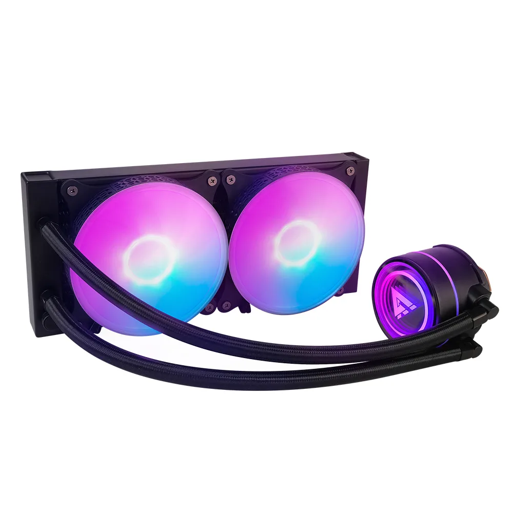 Enfriamiento Liquido. Gamer Factor LQG601. 240MM - RGB, TDP 250W, 2 fan 120mm 70 CFM, Negro GAME FACTOR LQG601-BK